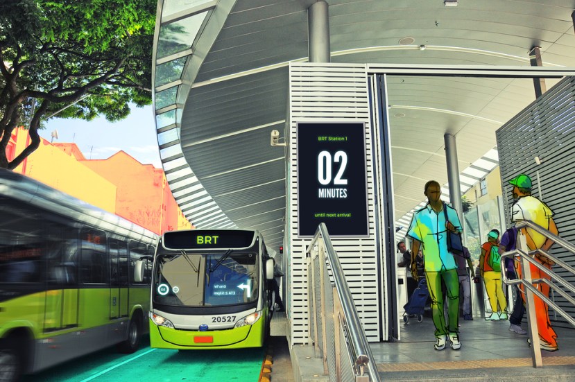 BRT station in not-Boston